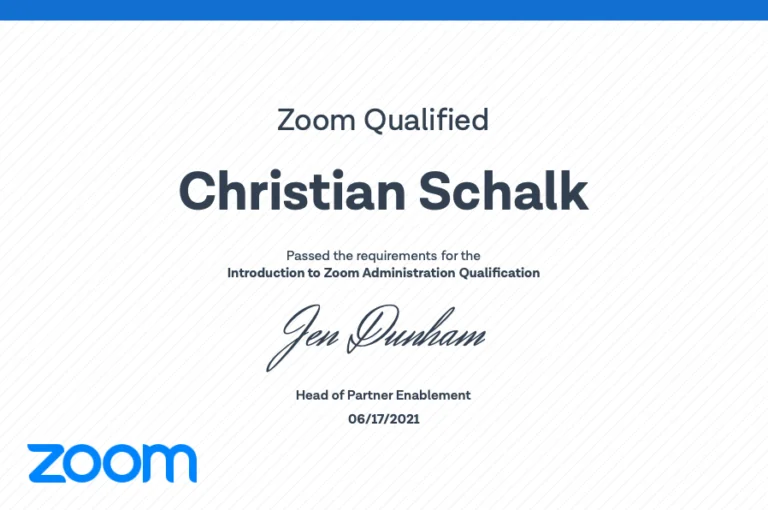 Zoom Admin Qualification 2021