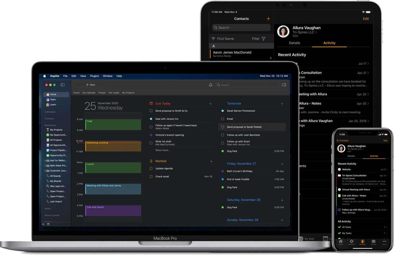 Daylite auf Mac, iPad und iPhone