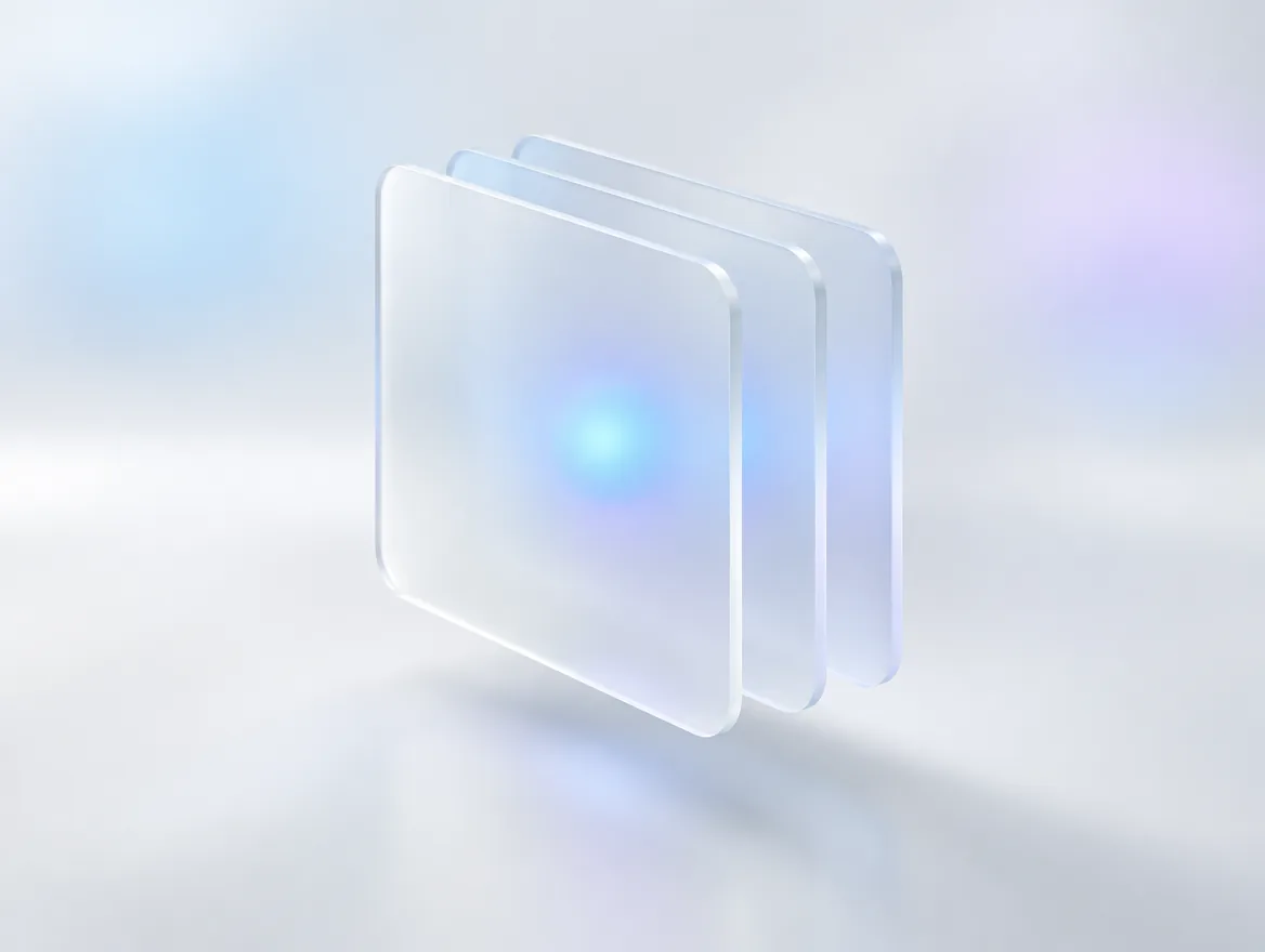 Three layers of glass as an image of multi-tier data backup